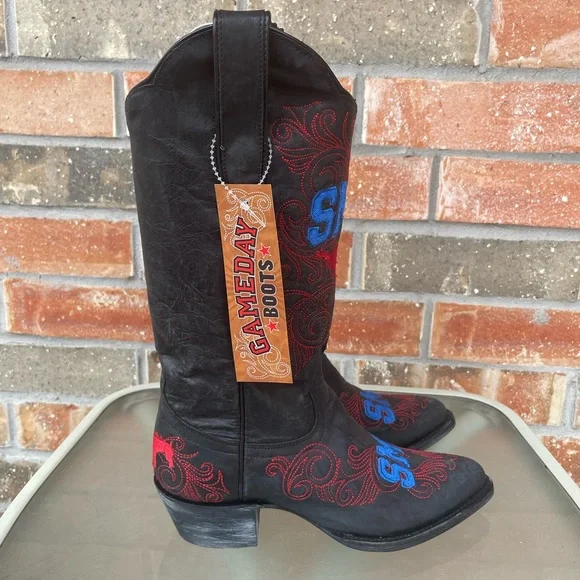 SMU Mustangs Gameday Cowboy Boots - Picture 4 of 8
